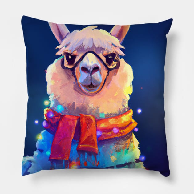 Cute Llama Drawing Pillow by Play Zoo