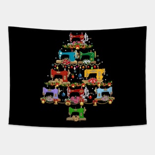 Sewing Machine Christmas Tree Quilting Tapestry