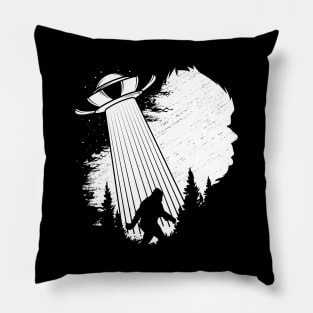 Bigfoot UFO Abduction Pillow