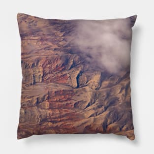 Red Desert View from Above Pillow