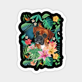 Tropical Red Fawn Boxer Dog 1 Magnet