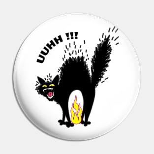 cat in shock Pin