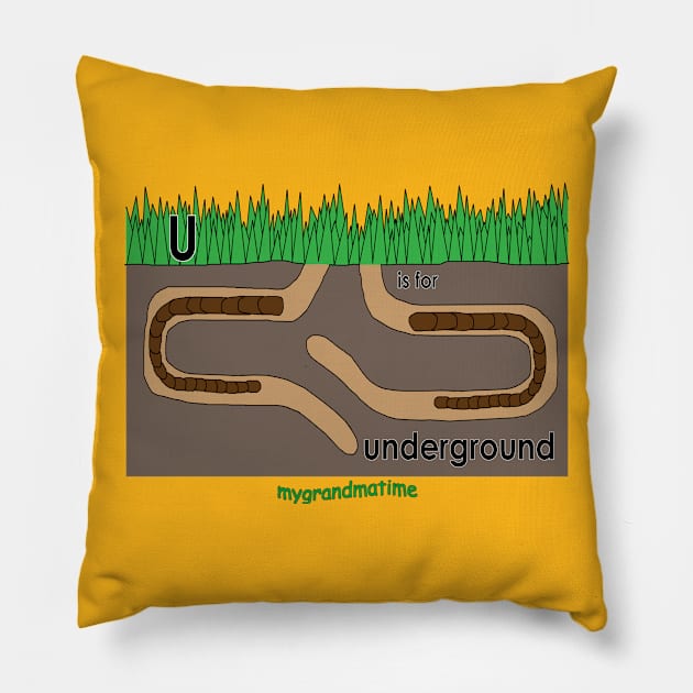 U is for underground Pillow by mygrandmatime