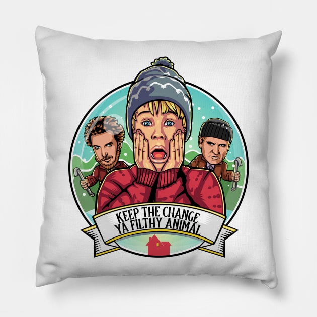 Home Alone Kevin McCallister Pillow by dlo168