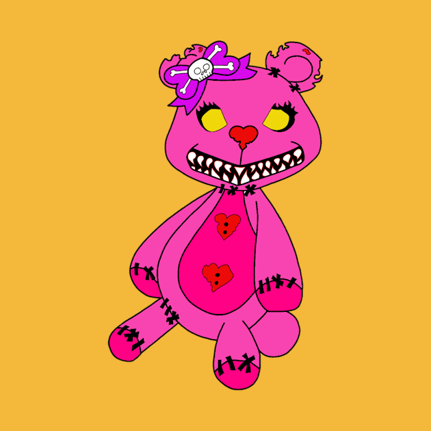 Girl zombie bear by Meltedmindcreations