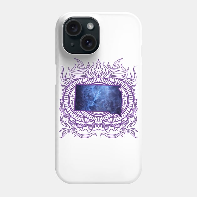 South Dakota Mandala Phone Case by Manfish Inc.