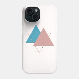 Abstract Triangle Art in Winter Style with Rose Gold Phone Case