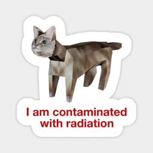 I Am Contaminated With Radiation Cursed Cat Magnet