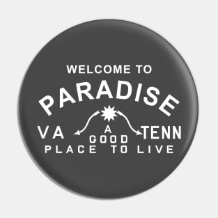 Paradise CVB white text Pin