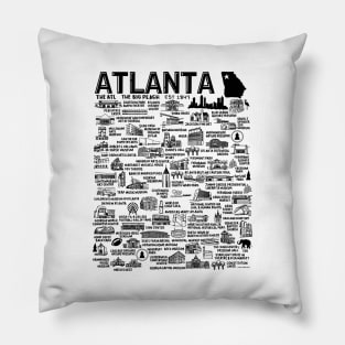 Atlanta Map Pillow