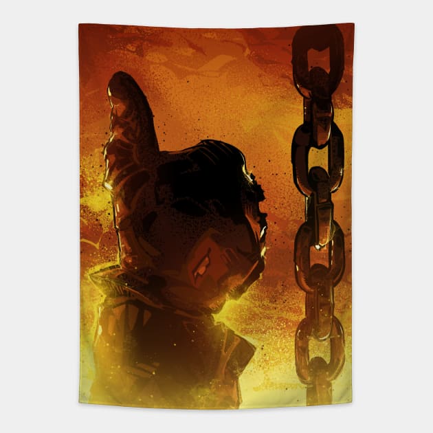 Terminator Thumb Tapestry by nabakumov