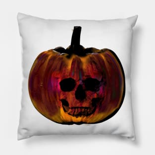 Pumpkin Skeleton Pillow