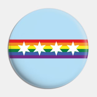 City of Chicago Flag for Gay Pride Pin