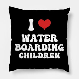 I Love Water Boarding Children Pillow