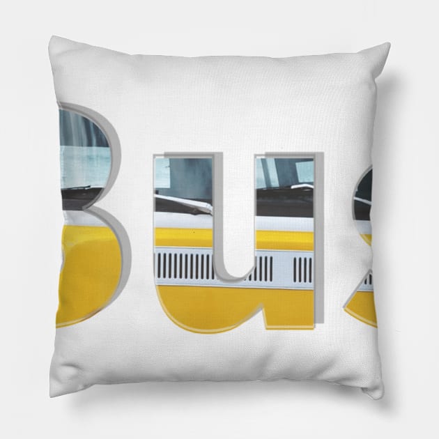 Bus Pillow by afternoontees