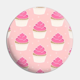 Pink Cupcakes Pattern Pin