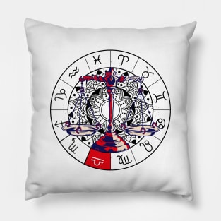 Libra star sign, zodiac sign horoscope Pillow