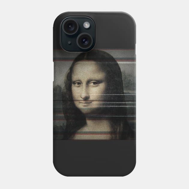 Mona Lisa Interference Phone Case by KenzKenzKenz