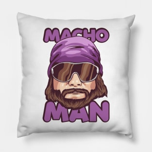 purple macho face Pillow