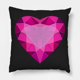 Pink Garnet Heart Shaped Gemstone Pillow