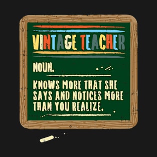 Vintage Teacher Definition T-Shirt