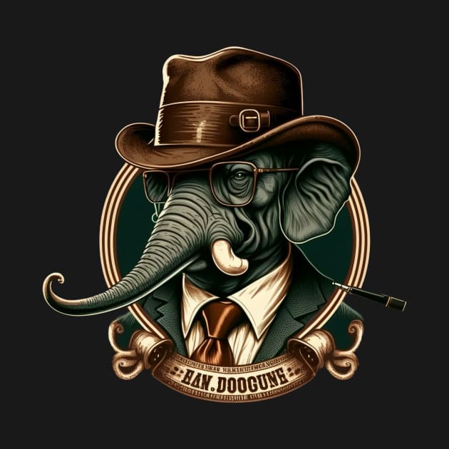 Retro logo with an Elephant by HappysSpace