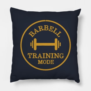 Barbell Training Mode Retro Workout Pillow