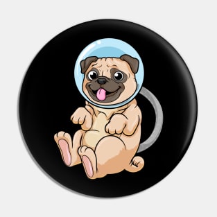 Dog as Astronaut in Space Pin