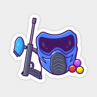 Paintball Cartoon Magnet