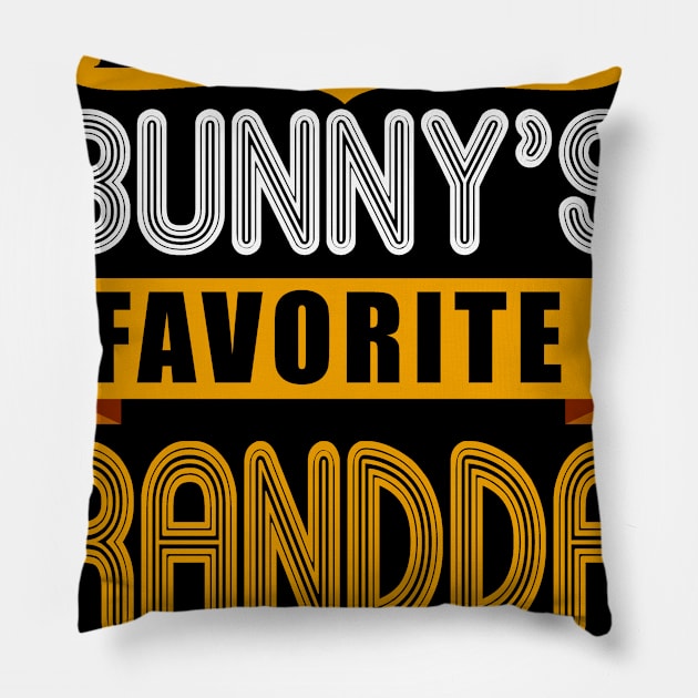 MENS EVERY BUNNYS FAVORITE GRANDDAD SHIRT CUTE EASTER GIFT Pillow by toolypastoo