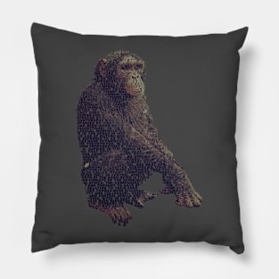 Chimpanzee Info Graphic Pillow