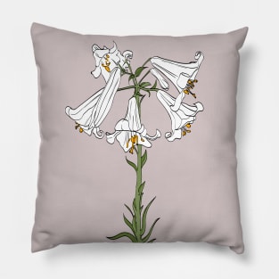 Lilac flowers illustrarion Pillow