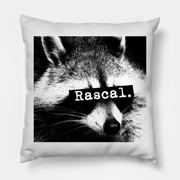 Raccoon Rascal Pillow by giovanniiiii