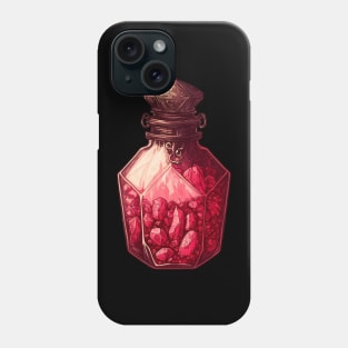 Ruby Crystals Bottle Phone Case