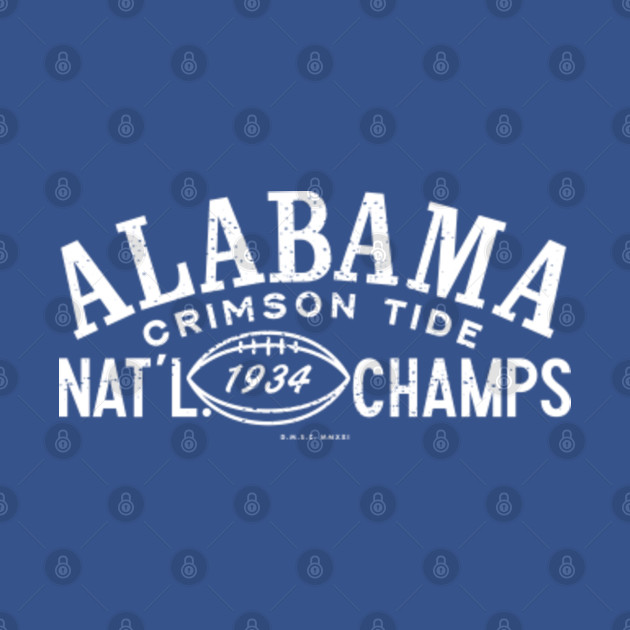 Discover Alabama Crimson Tide National Champions - 1934 (White) - Alabama - T-Shirt