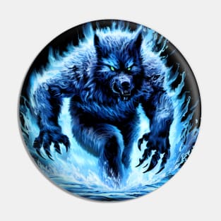 Werewolf night design Pin