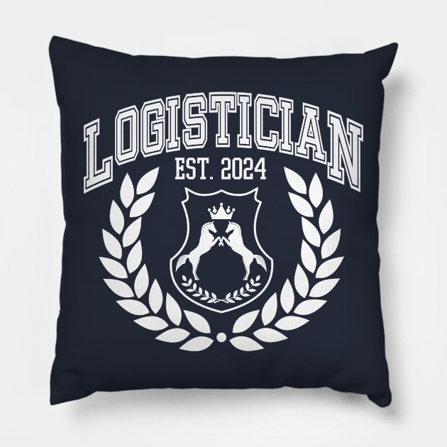 College Logistician Graduation 2024 Pillow by WaBastian