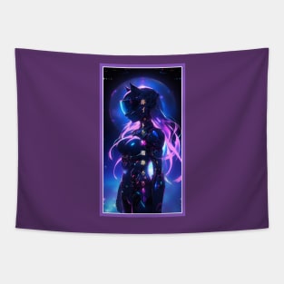 Anime Sci-Fi Cat Girl | Quality Anime Girl Artwork | Manga Girl Anime Art Tapestry