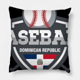 Dominican Republic Patriotic Baseball Pillow