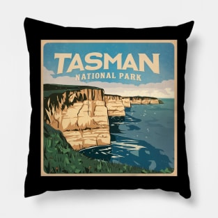 Retro Tasman National Park Australian Adventure Pillow