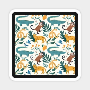 Wild Forest Pattern Magnet