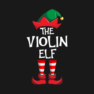 Violin Elf Matching Family Christmas T-Shirt