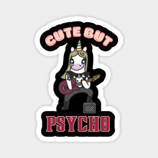 Kawaii Cute But Psycho Unicorn Magnet