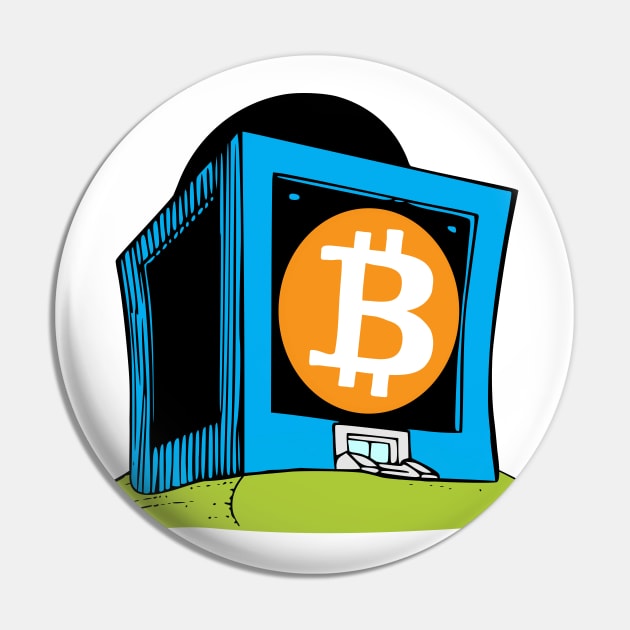 funny - crypto – store of value – Bitcoin vault (blue variant) Pin by LiveForever