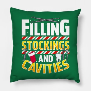 Christmas Dentist Funny Humor Sayings Quotes Pillow