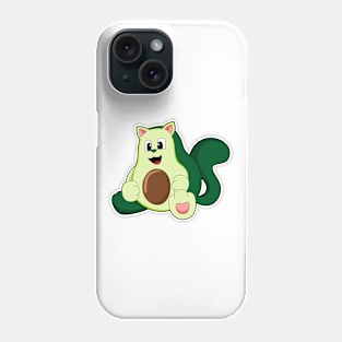 Cat as Avocado Phone Case