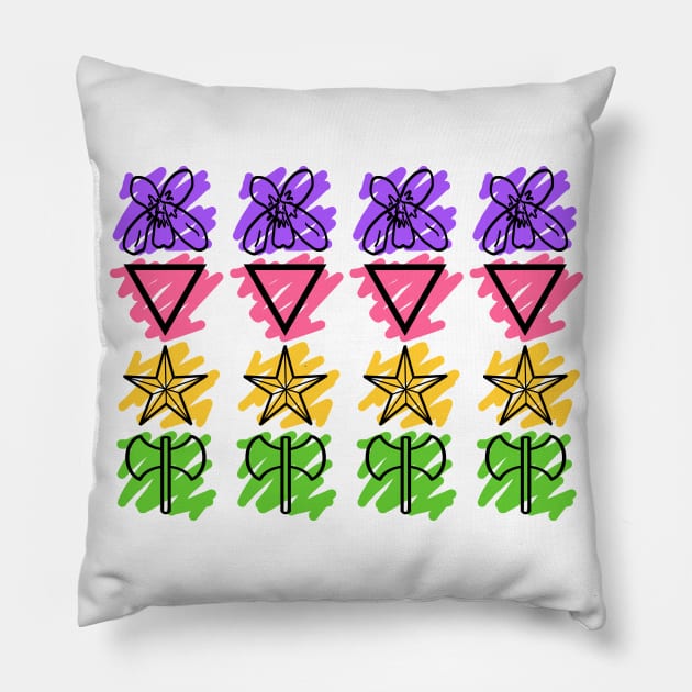 Lesbian/Sapphic Pride Tshirt Pillow by DiamondsandPhoenixFire