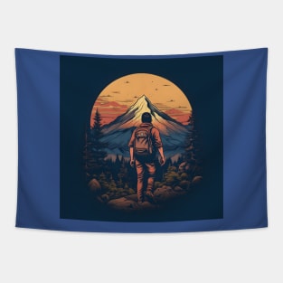 Backpacking Hiking Wanderlust Tapestry