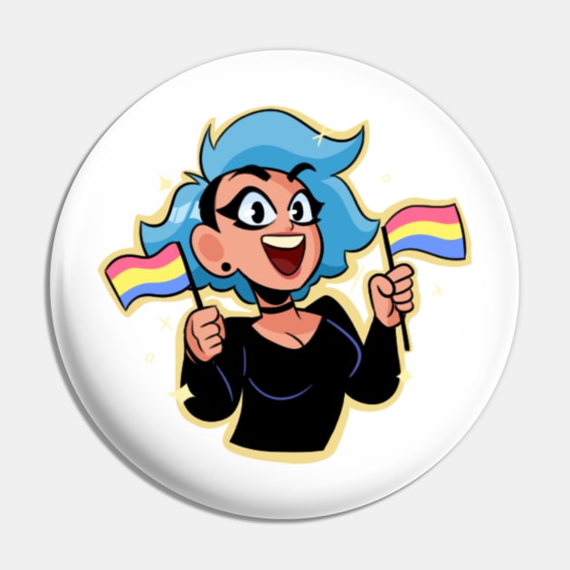 PeachFuzz Pansexual Pride Pin by PeachFuzz Comics Store