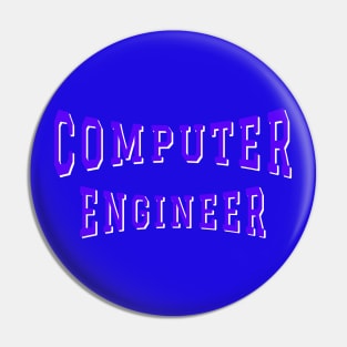 Computer Engineer in Purple Color Text Pin